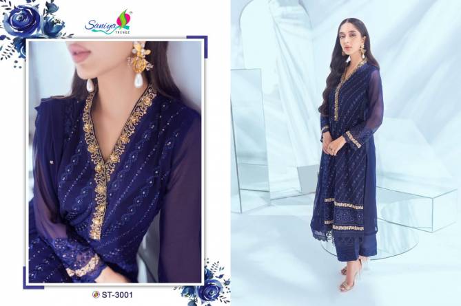 ST Azure 23 Saniya Trendz Party Wear Wholesale Pakistani Dress Material Catalog